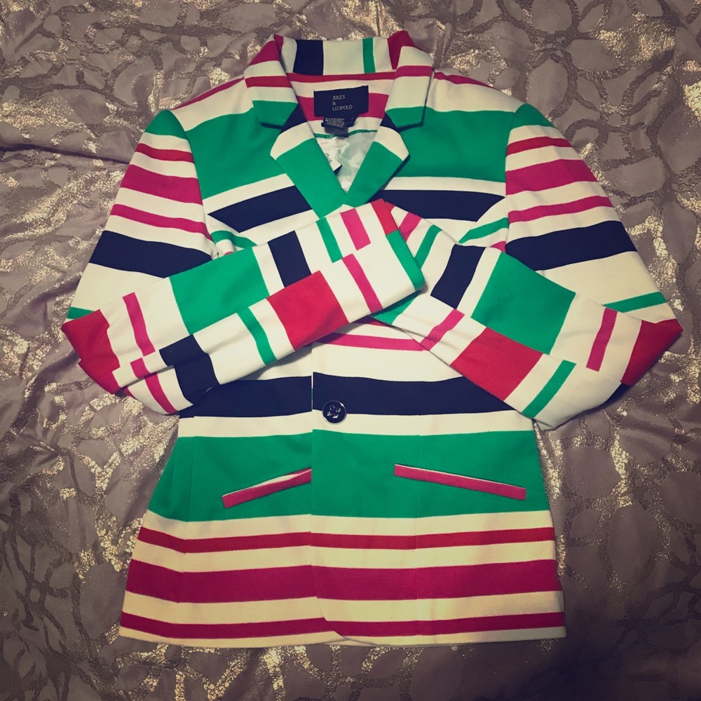 Colorful striped blazer!